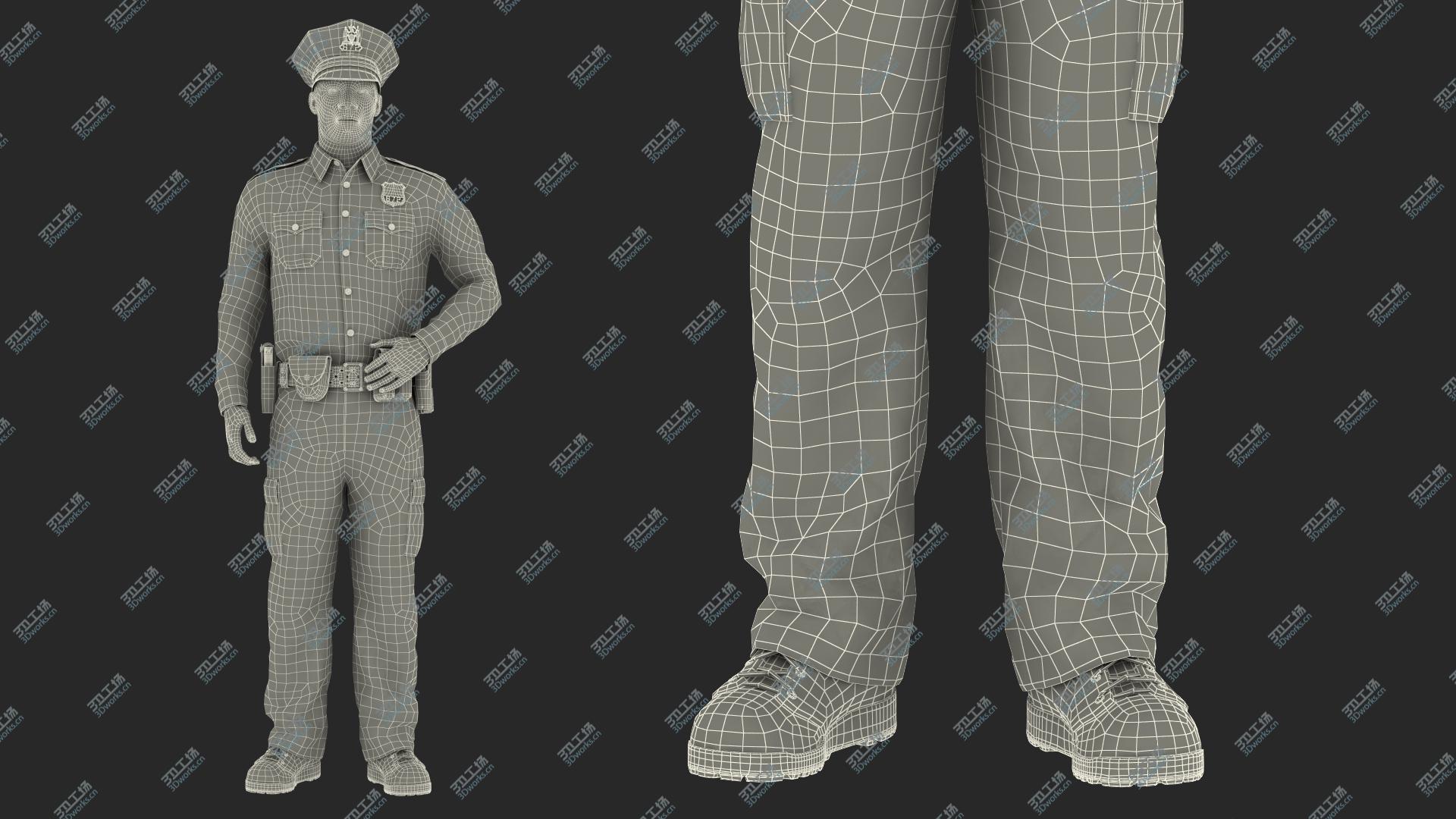 images/goods_img/20210319/African American NYPD Police Officer Standing Pose Fur 3D model/4.jpg